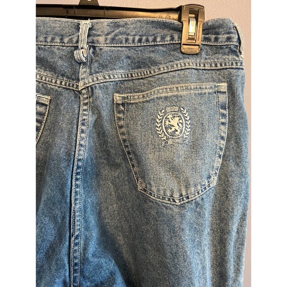Vintage Y2K Men’s Tommy Hilfiger Light Wash Loose Fitting Jeans Button Fly 38x32 - Picture 5 of 10